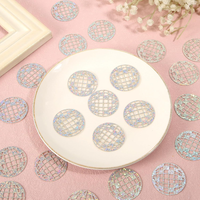 Nicro Usine En Gros 100pcs Paillettes Artificielles Argent Métallique Feuille Disco Boule Forme Confettis Rétro 70s 80s Écologique