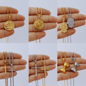 Olmayan kararmaz aslan Judah kafa kolye 18k altın aslan zincir hediye paslanmaz çelik Punk aslan başkanı kolye takı erkekler kadınlar için - Product Image 5