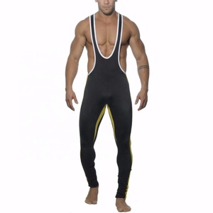 Men's Wrestling Singlets <b>Athletic</b> <b>Supporters</b> Slim Fit Sport Bodysuit Sleeveless Active Wrestling Leotard Jumpsuits - Product Image 3