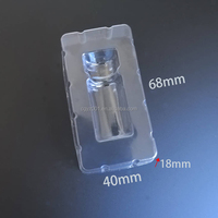 T-027 Cetakan Plastik Blister Kustom Pengiriman Cepat Baki Plastik untuk 2ml 5ml 10ml 10 Vial
