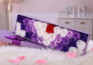 Fleur <span class=keywords><strong>de</strong></span> Bain Artificielle 33pcs Par Boîte <span class=keywords><strong>Rose</strong></span> Savon Fleurs Tête Mousse Savon Fleur Roses - Product Image 5