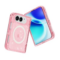 Coque de téléphone transparente magnétique à paillettes étoilées tendance, luxe, anti-rayures, antichoc, pour iPhone Duo