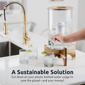 Distributeur d'eau alcaline Bluetech Glass Tank HS552 avec filtre en verre 8,5 L, multi-étapes, longue durée, élimine le chlore, les métaux lourds et le fluorure - Product Image 3