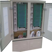 Ftth Outdoor Cabinet SMC144/288/576 Core Outdoor Cable óptico Handover Box Montado en el piso Tres redes en una caja óptica