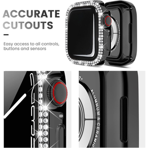 Coque de montre en diamant pour <span class=keywords><strong>Apple</strong></span> <span class=keywords><strong>Watch</strong></span> 10 8 4 5 6 <span class=keywords><strong>7</strong></span> PC Armor Cover pour Iwatch 38/40/42/44/41/<span class=keywords><strong>45</strong></span>/46/49mm Protecteur d'écran Fram - Product Image 5