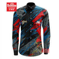 Vêtements de sport sublimés personnalisés avec fermeture éclair et boutons pour hommes et femmes, maillot de fléchettes