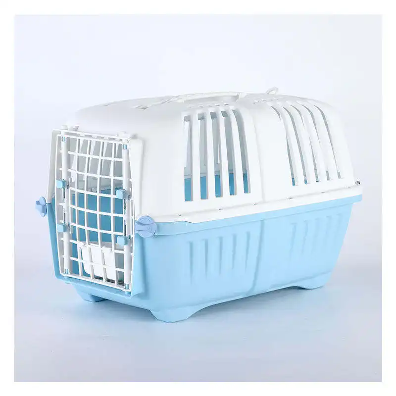 2024 nuova compagnia aerea portatile in plastica PlasticTravel gabbia in plastica di grande capacità per animali domestici per gatti