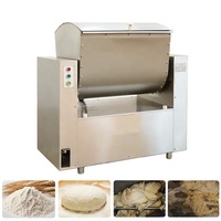 Mélangeur à farine commercial 15kg 20kg 25kg 30kg 50kg en acier inoxydable, mélangeur à pâte à pizza et à pain électrique automatique pour boulangerie et restaurant