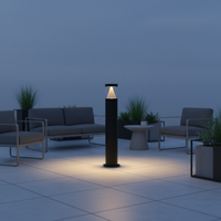 Lampadaire LED Moderne Minimaliste IP65 10W à Alimentation CA, Lumière Chaude Dimmable pour Allée, Jardin et Extérieur
