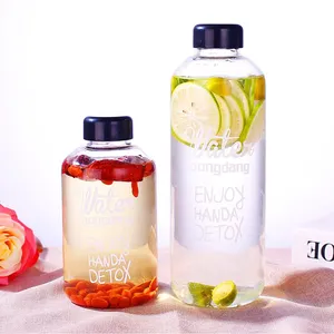 JM 600ml botella para beber jugo de infusión de frutas al por mayor nuevas botellas de agua de vidrio aplicable para agua hirviendo senderismo minimalista