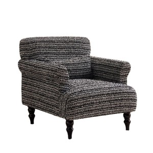 Sofá individual de estilo europeo americano, sillón de tela a rayas retro, silla para sala de estar, asiento cómodo para uso doméstico - Product Image 3