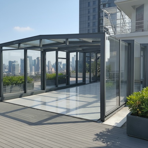 Garaje Plegable de Aluminio para Automóvil con Ventana de Vidrio Templado, Diseño Contemporáneo, Fácil Instalación para Uso en Apartamentos - Product Image 3