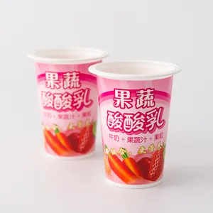 Luckytime bicchieri di plastica con coperchi yogurt tazza di plastica budino per gelato