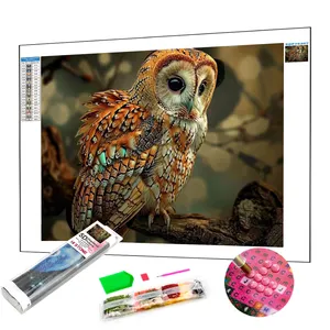 Série Animal de alta qualidade coruja 5D DIY kit de pintura diamante artesanal pintura em mosaico para adultos decoração de casa