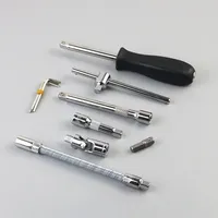 Set Perkakas Kombinasi Obeng Ratchet 46-Piece, Cepat, Ringkas, untuk Perawatan Mobil