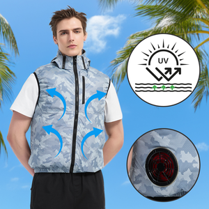 <span class=keywords><strong>Chaleco</strong></span> con Ventilador de Refrigeración para Exteriores, 5V, Protección UV, <span class=keywords><strong>Chaleco</strong></span> con Aire Acondicionado, <span class=keywords><strong>Chaleco</strong></span> con Ventilador - Product Image 2