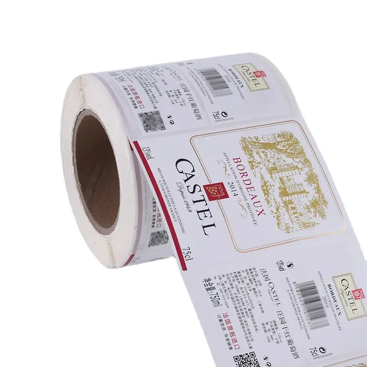 Hot sell waterproof Custom labels Roll for Luxury Packaging Bottle Embossed Gold Foil Labels Stickers For Cosmetic