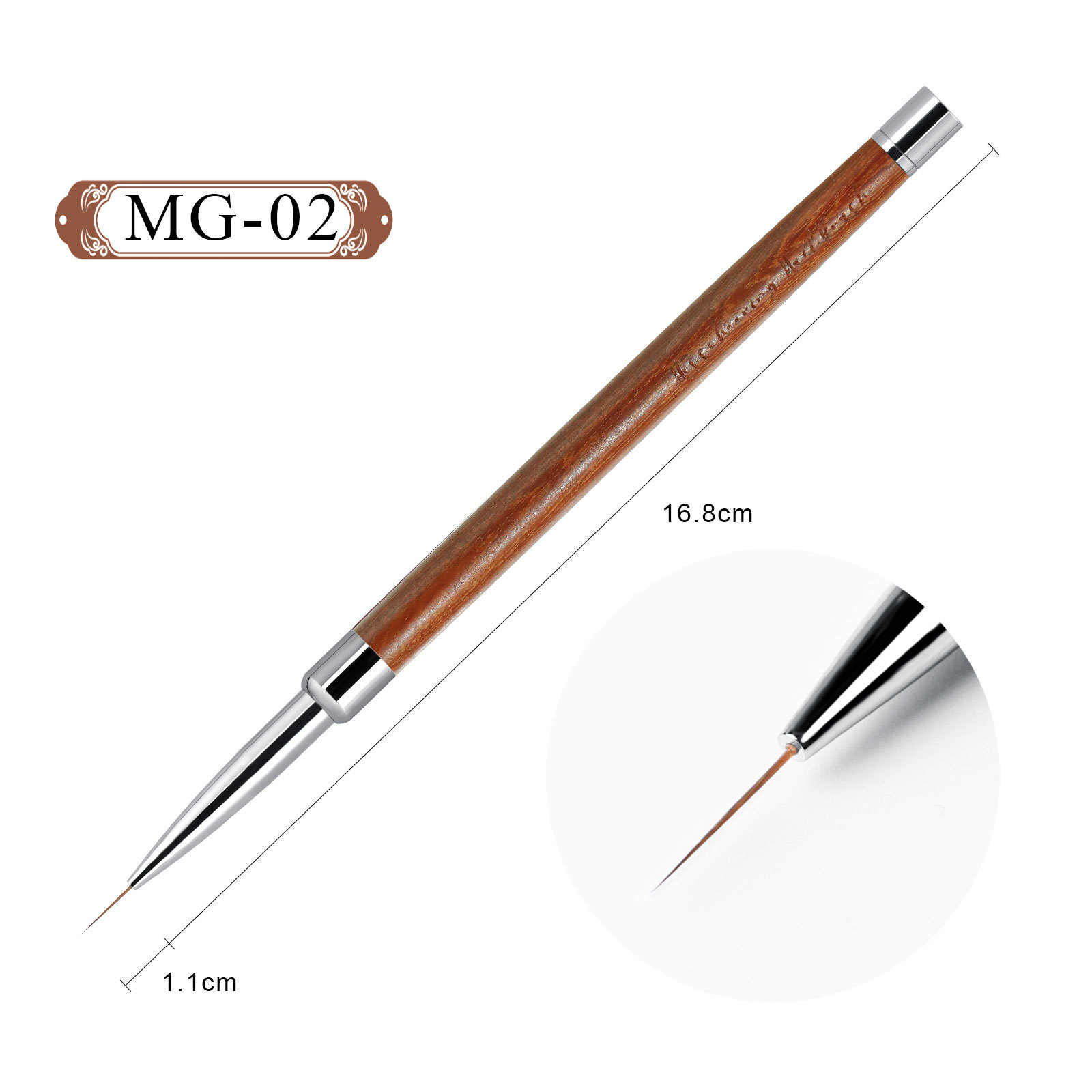 Multi-funcional palo de rosa mango Nail Art Pen-2