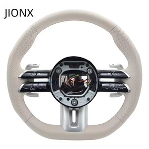 Volant de voiture pour <span class=keywords><strong>Mercedes</strong></span> Benz W204 W213 W222 W211 W212 W205 E Classe S 2012 Cuir Volant en fibre de carbone - Product Image 2