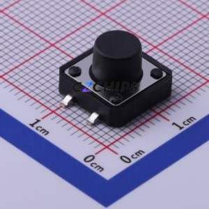 TS-1094S-A9B3-D1 Tactile Switch SMD-4P,12x12mm Switch Single Pole Single Throw Round Button 2.5N 12mm - Product Image 1