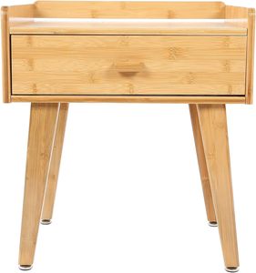 Table <span class=keywords><strong>de</strong></span> chevet moderne avec 1 tiroir, table d'appoint <span class=keywords><strong>de</strong></span> rangement pour chambre à coucher et salon - Product Image 1