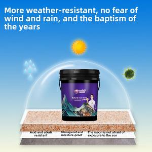 Cat dinding eksterior tahan air tekstur batu alami untuk rumah, cat semprot pelapis batu granit marmer cair - Product Image 4