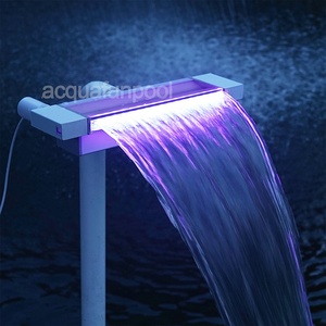 Grande cascade de roche artificielle piscine extérieure cascade <span class=keywords><strong>lame</strong></span> murale fontaine <span class=keywords><strong>d</strong></span>'<span class=keywords><strong>eau</strong></span> cascade acrylique avec lumière led à distance - Product Image 6
