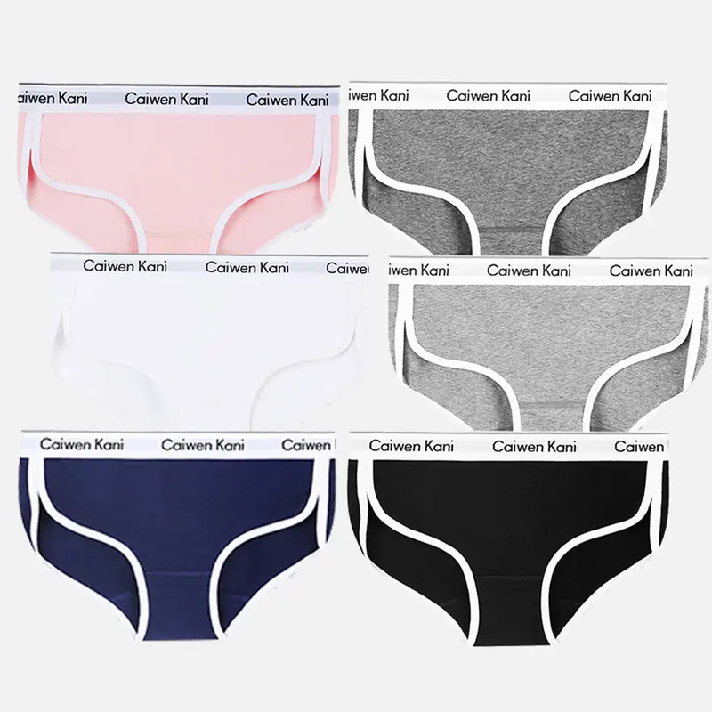 Bán Buôn Womens Cotton Giữa Eo Tóm Tắt Thể Thao Đồ Lót Tóm Tắt Quần Lót Cô Gái Cotton Panty Thoáng Khí Dễ Thương Cô Gái Nữ Quần Lót