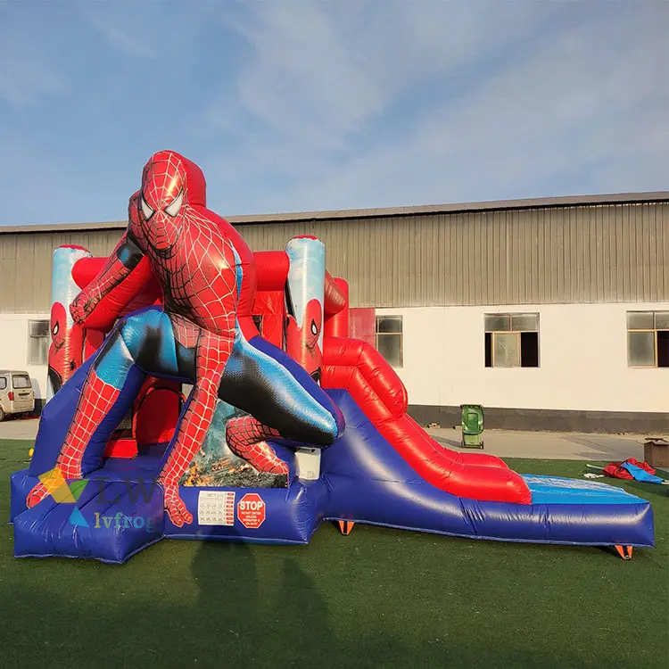 Outdoor Inflatable bouncer commercial combo spider man bounce house bouncy jumping castles for sale