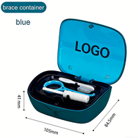Étui de Rangement Portable pour Appareil Dentaire Orthodontique à Double Couche de Haute Qualité avec Séparation Humide/Sèche et Miroir Intégré