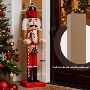Soldats <span class=keywords><strong>casse</strong></span>-noisettes en bois de styles variés, style campagnard américain - Décoration de cheminée, ornements pour sapin de Noël, accents pour porte d'entrée - Product Image 3