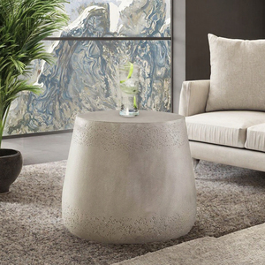 Table basse convertible moderne MGO, design sur piétement, plateau en bois durable, mobilier de salon extérieur, style minimaliste, couleur grise - Product Image 3