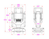 Nouvelle Arrivée Projecteur de Scène IP65 en Aluminium 260W à Faisceau Laser Mobile avec Contrôle DMX512 pour Scène, DJ et Fêtes