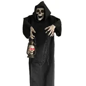 Halloween Bar Hhaunted House Decoration Props Mummy Glowing Horror Plastic Hanging Ghost
