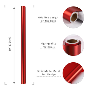 Cross-border Hot Sale Pure Color Red Coated <b>Paper</b> Printed Wrapping <b>Paper</b> Valentine Gift Packing <b>Paper</b> Customized - Product Image 3