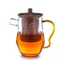 Service à eau en verre de qualité alimentaire, service à boissons nordique avec couvercle, théière et tasse à thé, vente en gros