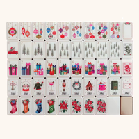 Jeu de tuiles de Mahjong en acrylique de la série American Origami, 160 pièces, luxe moderne, cadeaux pour adultes, tuiles de Mahjong de Noël
