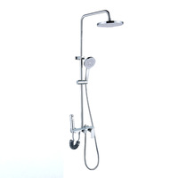 Ensemble de douche à main blanc quatre fonctions en cuivre pur pour usage domestique, haute pression, jet pulvérisateur/massage/bulles/pluie - Vente en gros usine