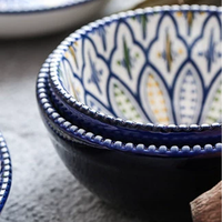 Service de vaisselle créatif bohème en céramique : bols, assiettes, plats pour la maison et les restaurants, assiettes à salade et à soupe