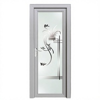 Porte battante moderne en alliage d'aluminium à double vitrage avec finition de surface, prix Philippines, design