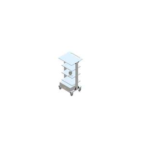 Aluminum Hospital <b>Trolley</b> Cart with 4-Wheel Modern Design for School Workshop & Warehouse Use - Product Image 3