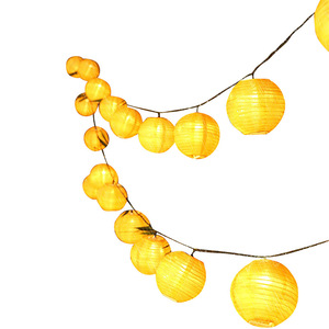 Ngoài trời không thấm nước đầy màu sắc <span class=keywords><strong>LED</strong></span> năng lượng mặt trời giáng sinh Đèn Sân Vườn cảm biến chuyển động Nylon vải giấy đèn lồng chuỗi cho trang trí nội thất - Product Image 6