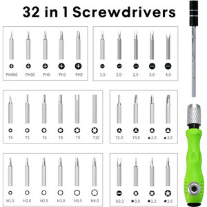 โรงงานผลิตมืออาชีพ รับผลิตตามสั่ง (OEM) ขายส่ง ชุดไขควงอเนกประสงค์ <span class=keywords><strong>32</strong></span> in 1 ด้ามเหล็กแม่เหล็กขนาดเล็ก สำหรับงาน DIY ความแม่นยำสูง - Product Image 6