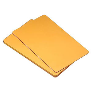 Carte de visite en aluminium 0,8 mm Métal lourd Cadeau en laiton 0,5 mm d'épaisseur Carte métallique vierge Logo personnalisé Carte de visite en métal - Product Image 2