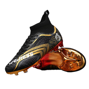 Crampons de football FGTF haut de gamme pour garçons-Chaussures de football respirantes avec clous longs/courts pour l'entraînement des jeunes Conception de soutien de la <span class=keywords><strong>cheville</strong></span> - Product Image 1