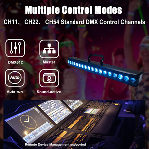 Barra de Luces LED RGB de 18x3W 3 en 1 con Control de Sonido DMX512, Iluminación de Escenario para Fiestas, Clubes, Bares, Bodas, <span class=keywords><strong>DJ</strong></span>, Discotecas - Product Image 4