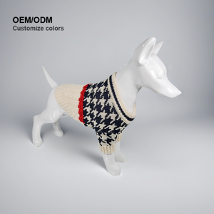 Pull d'hiver en tricot pour chien MOFFY, personnalisé, tendance, avec logo d'ours en acrylique, multicolore, style classique et simple, pour l'extérieur - Product Image 1