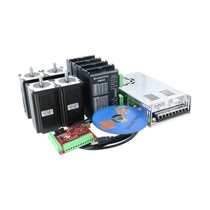 Kit HLTNC de 4 Controladores DM542 + 4 Motores Nema23 de 100MM 2.5Nm + 1 Fuente de Alimentación de 350W 36V + Placa de Interfaz de Cuatro Ejes - Product Image 1