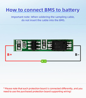 XJ BMS 1S 1.5A 3.2V 3.7V Carte de protection de batterie lithium-ion à cellule unique 18650 21700 NCM