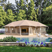 Tente de glamping de luxe toutes saisons, grand hôtel de safari, lodge avec toilettes